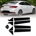 Car Exterior 10pcs Pillar Post Side Door Window Molding Trim Glossy Black Replacement For Hyundai Elantra 2012a 2016
