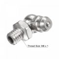 Uxcell Nickel-plated Iron 90 Degree Grease Fitting M6 X 1mm Thread Hydraulic Accessories 10pcs