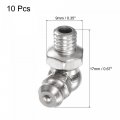 Uxcell Nickel-plated Iron 90 Degree Grease Fitting M6 X 1mm Thread Hydraulic Accessories 10pcs