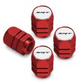 Dodge Srt In White On Red Hexagon Shape Aluminum Tire Valve Stem Caps Official Licensed 