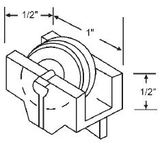 Window Roller Assembly With 23 32 In Nylon Wheel Package Of 2 For Crossly Windows Part Number 52-609