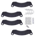 Brake Pad Kit 10k-12k Axle Replacement For Dexter K71-180-00 Caliper 2 Wheels Semi-metallic Black