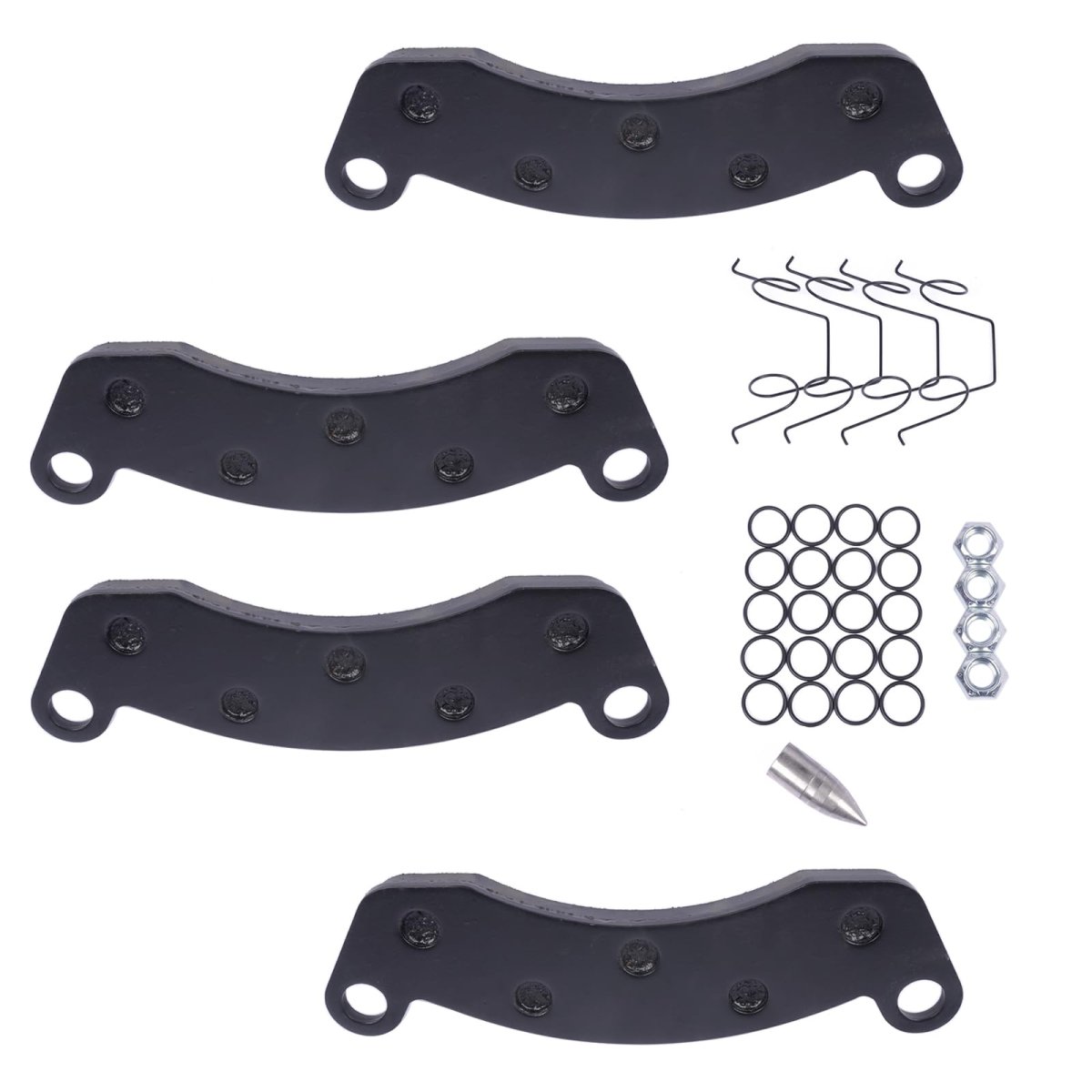 Brake Pad Kit 10k-12k Axle Replacement For Dexter K71-180-00 Caliper 2 Wheels Semi-metallic Black