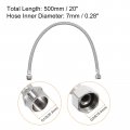 Uxcell 20 Inch Long Faucet Supply Line Connector G3 8 Female Compression Thread X G1 2 Male Straight 304 Stainless Steel Water