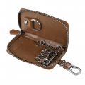 Uxcell Leather Car Key Fob Case Holder Smart Keychain Protector Cover With Metal Hook Universal For Men And Women Brown
