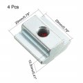 Uxcell Slide In T-nut M6 Threaded For 4545 Series Aluminum Extrusions Profile Pack Of 4