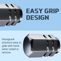 Universal Tire Valve Stem Caps 50 Pack Metal Aluminum With Rubber Seal Dustproof And Leakproof For Cars Suvs Motorcycles