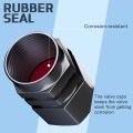 Universal Tire Valve Stem Caps 50 Pack Metal Aluminum With Rubber Seal Dustproof And Leakproof For Cars Suvs Motorcycles