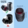 Universal Tire Valve Stem Caps 50 Pack Metal Aluminum With Rubber Seal Dustproof And Leakproof For Cars Suvs Motorcycles
