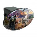 Zion National Park Utah Ut Animals Cougar Bear Deer Raccoons Oval Tow Trailer Hitch Cover Plug Insert