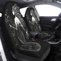 Fehuew Black Beautiful Mermaid 2 Pcs Car Seat Covers Set Vehicle Front Protector Auto Interior Accessories Protetors Mat