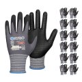 Kaygo Work Gloves Microfoam Nitrile Coated Kg19nb Seamless Knit Nylon Safety With Micro Dots On Palm Ideal For General Purpose 