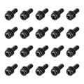 M4 X 12mm Carbon Steel Phillips Pan Head Machine Screws Bolts Combine With Spring Washer And Plain Washers 20pcs 