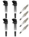 4 Ignition Coils Wilth Iridium Spark Plugs Uf598 Compatible For Mini Cooper R52 L4 1 6l 2007 Naturally Aspirated R57 R58