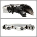 Auto Dynasty Led Drl Chrome Clear Side Headlight W Bumper Lamps Tool Kit Compatible With Gmc Sierra Yukon 99-07