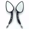 Smt-black Skull Side Mirrors Raindrop Shape Compatible With Sportster 1200 Custom Xl1200c 1982- Up 883 Xlh883 B01d0qwntq