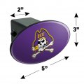 East Carolina Primary Logo Oval Tow Trailer Hitch Cover Plug Insert