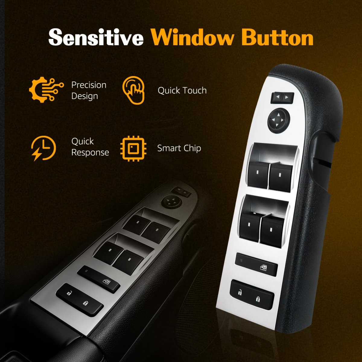 22968506 20945129 Master Window Switch A Driver Side Door Lock Control Full Assembly For 2013-2013 Sierra 1500 2500 3500