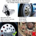 Wadoy 33mm Push On Lug Nut Covers 60 Pack X 2-5 8 Plastic Bullet With Chrome Plated Semi Truck