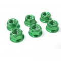 Autobahn88 Motorcycle Sprocket Nut Dress-up Kit Compatible With Kawasaki Vn800 All Years Green Set Of 6