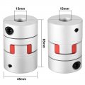 Uxcell Shaft Coupling 15mm To Bore L65xd45 Flexible Coupler Joint For Servo Stepped Motor