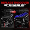 Blue Ribbed Mini Bike Seat Cover For Motovox Mbx10 Mototec 105cc And Italika Vrex 80cc Gripper Soft Cushion Replacement With