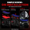 Blue Ribbed Mini Bike Seat Cover For Motovox Mbx10 Mototec 105cc And Italika Vrex 80cc Gripper Soft Cushion Replacement With
