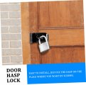 Uonlytech 2pcs Buckle Padlock Staple Heavy Duty Door Hasp Gate Clasp Lock Furniture 90 Degree Flip Sliding Thicken Stainless