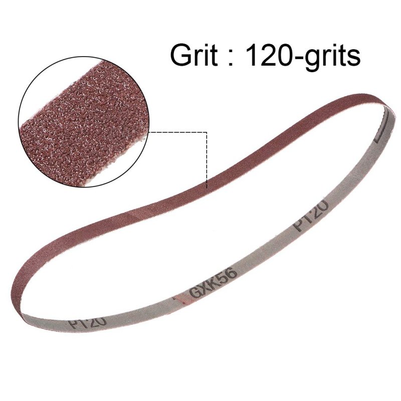 3 8-inch X 21-inch 9mm 533mm Sanding Belt 120 Grit Aluminum Oxide 4pcs