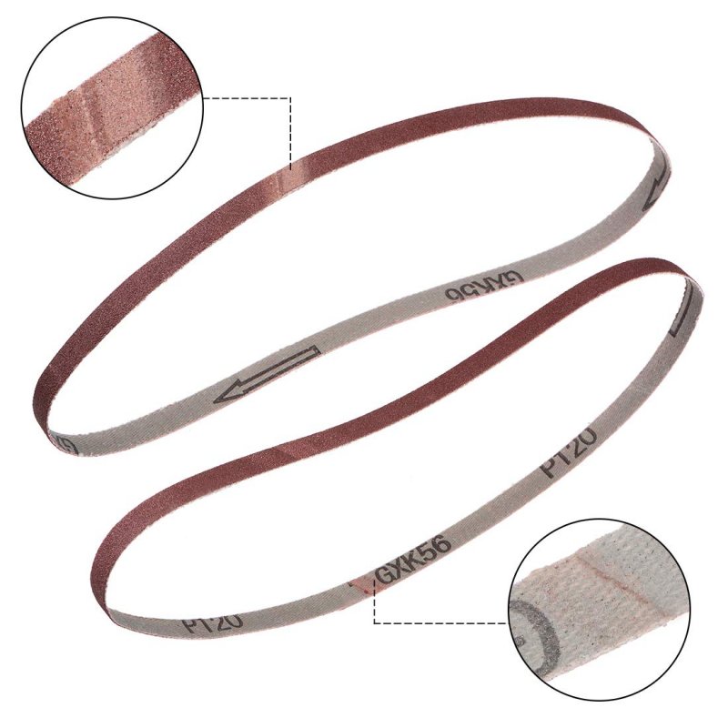 3 8-inch X 21-inch 9mm 533mm Sanding Belt 120 Grit Aluminum Oxide 4pcs