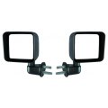 Door Mirror Pair For Jeep Wrangler 2009 2010 Manual Swing Type Textured Black Driver And Passenger Side Replacement 55077967af 