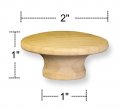10 Pcs 2 Round Wood Drawer Knob Birch Cabinet Pulls Unfinished Mushroom Style Knobs For Cabinets Or With Screws Fancy Bifold