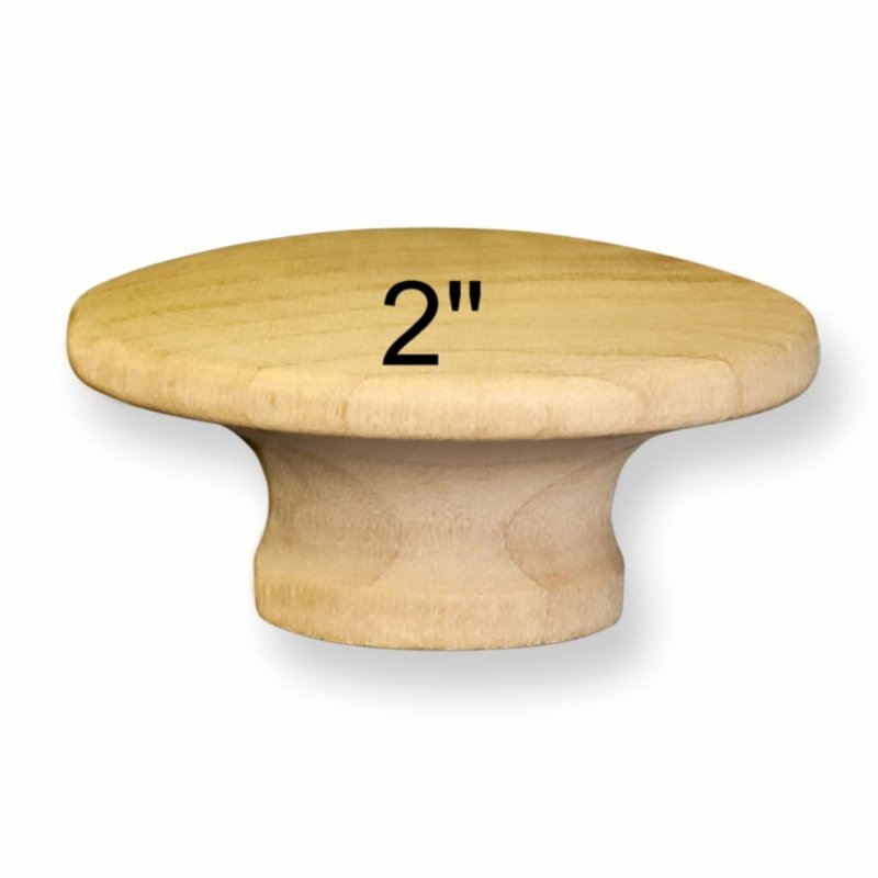 10 Pcs 2 Round Wood Drawer Knob Birch Cabinet Pulls Unfinished Mushroom Style Knobs For Cabinets Or With Screws Fancy Bifold