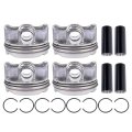 Flynsu 4pcs Piston Kit W Ring Replacement For 2016-2025 Jeep Wranglerjl Compass Grand Cherokee Wl Dodge Hornet 2 0t 5048324aa 