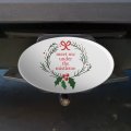 Meet Me Under The Mistletoe Oval Tow Trailer Hitch Cover Plug Insert