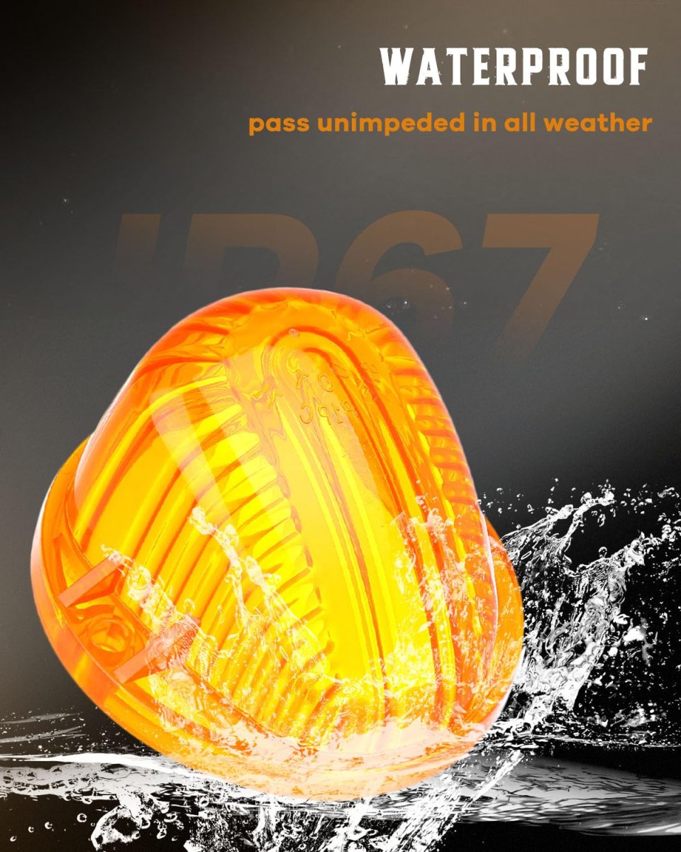 5 Piece Amber Round Cab Marker Cover Lens For Chevrolet C10 C20 C30 K10 K20 K30 And Gmc C1500 C2500 C3500 Trucks Suburbans