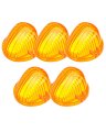 5 Piece Amber Round Cab Marker Cover Lens For Chevrolet C10 C20 C30 K10 K20 K30 And Gmc C1500 C2500 C3500 Trucks Suburbans 
