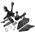 Tcmt Black Front Foot Pegs Motorcycle Footpeg Footrest Bracket Set Fits For Kawasaki Ninja Zx6r Zx-6r 05-08 Zx636 2005 2006