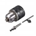 Uxcell Drill Chucks 1 2-20unf Threaded 5-13mm Capacity With Chuck Key Round Shank For Electric Impact Corded Cordless