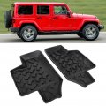 Car Floor Mat Black Rubber Pair Rear Non Slip Door Foot Pad Fits For Jeep Wrangler Jk 2 Doors 2007 2017