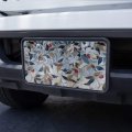 Graphics More Calming Floral Earthy Blues Pattern Novelty Metal Vanity Tag License Plate