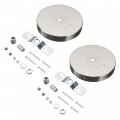 Aspen Creative 21518-42 Chandelier Light Fixture Canopy Kit 4-3 4 Diameter 7 16 Center Hole 2 Pack Brushed Nickel 