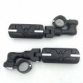 Smt Motorcycle Black Short Angled Adjustable Peg Mounting Kit Eagle Foot For Goldwing Vtx1300 Shadow Valkyrie Triumph 1-1 2