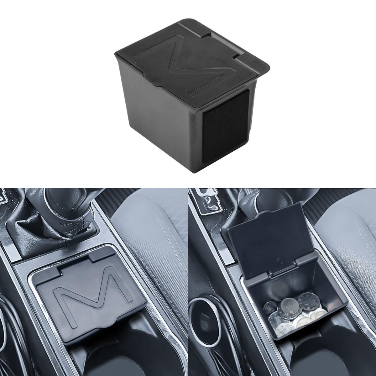 Coin Holder For 2016a 2020 2021 2022 2023 Toyota Tacoma 3rd Gen Not Manual Transmission Square Center Console Insert Cubby