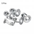 Uxcell M6 Jack Nuts 5pcs Threaded Insert Nut Carbon Steel Rivet For Thin Metal 18 6mm Length