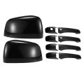 Gloss Black Door Handle Covers And Mirror Cap Overlay For Jeep Grand Cherokee 2011 2018 Dodge Durango 2019 6 Piece Exterior 