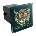 Fierce Snarling Tribal Tiger Oni Tow Trailer Hitch Cover Plug Insert