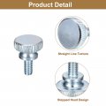 Uxcell M4x10mm Knurled Thumb Screws 20pcs Carbon Steel Zinc Plated Flat Head Fully Threaded Bolts Fastener