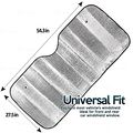 Zone Tech Silver Foldable Sun Shade Premium Quality Metallic Reflective Car