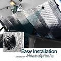 Zone Tech Silver Foldable Sun Shade Premium Quality Metallic Reflective Car
